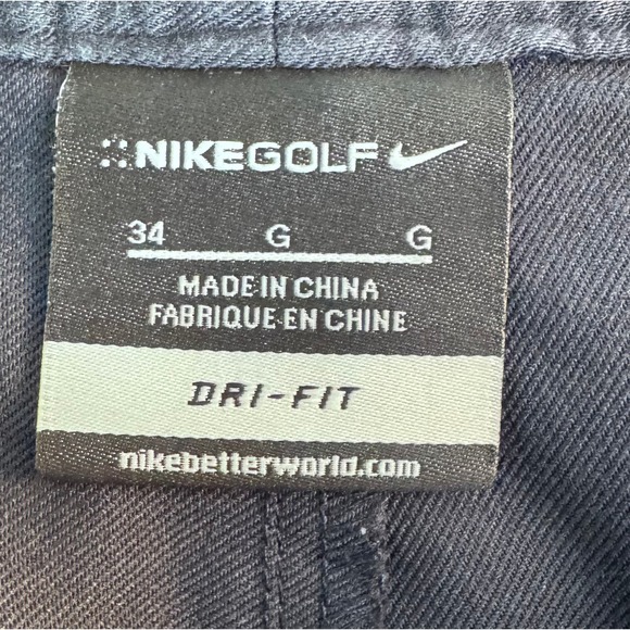 Nike Golf Men Blue Cargo Shorts Flat Front Dri-Fit Size 34 - Picture 2 of 5